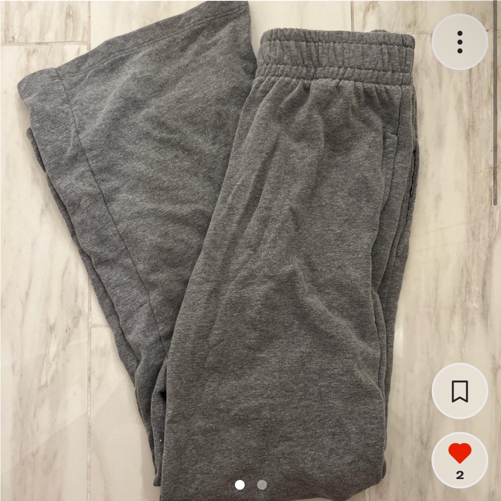 gray flare sweatpants